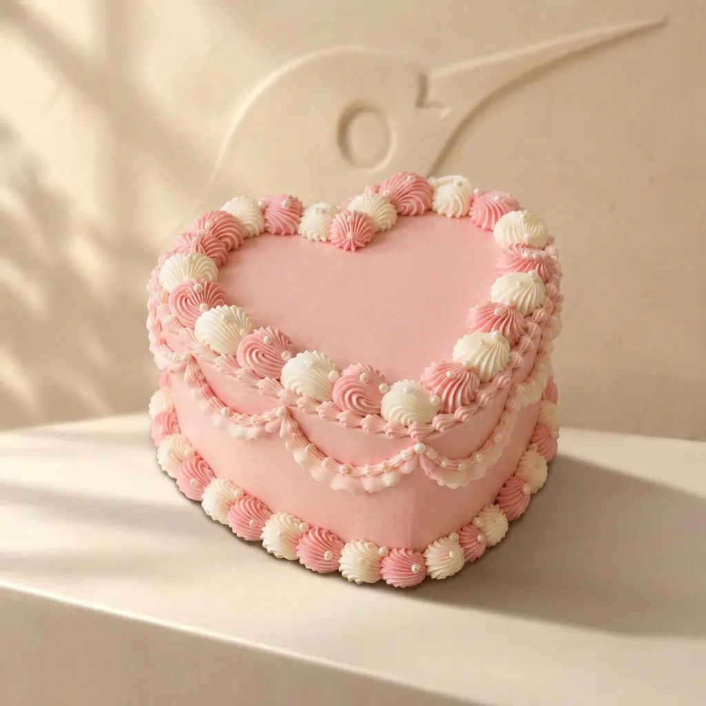 Tarta en forma de corazón para San Valentín en Barcelona · Colibrí Bakery