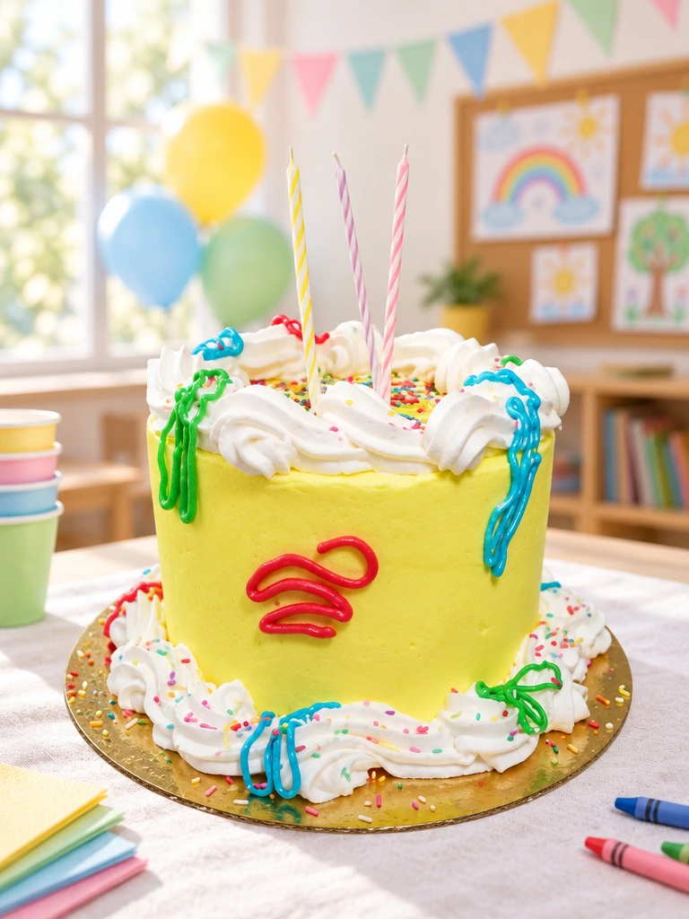 Tarta sin azúcares añadidos para colegios y escuelas infantiles, Colibrí Bakery Barcelona