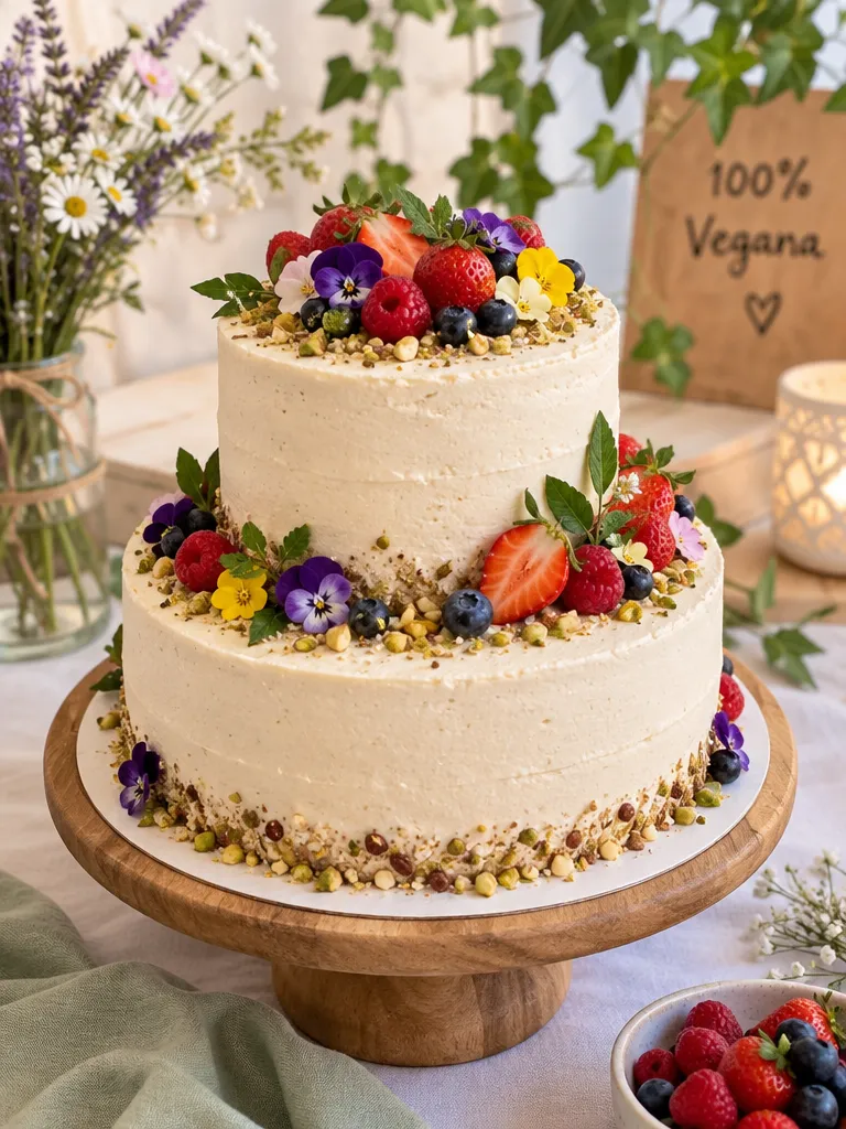 Tarta vegana personalizada con decoración a medida, Colibrí Bakery Barcelona