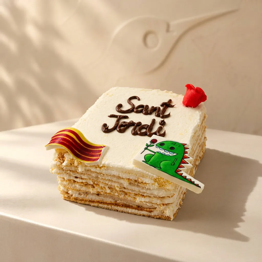 Tarta de Sant Jordi artesanal en Barcelona · Colibrí Bakery