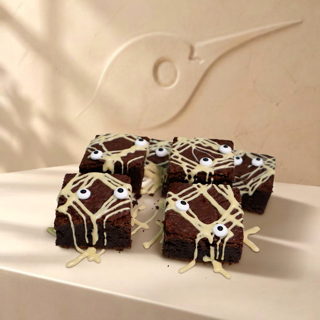 Brownie momia de Halloween, tierno por dentro, de Colibrí Bakery en Barcelona