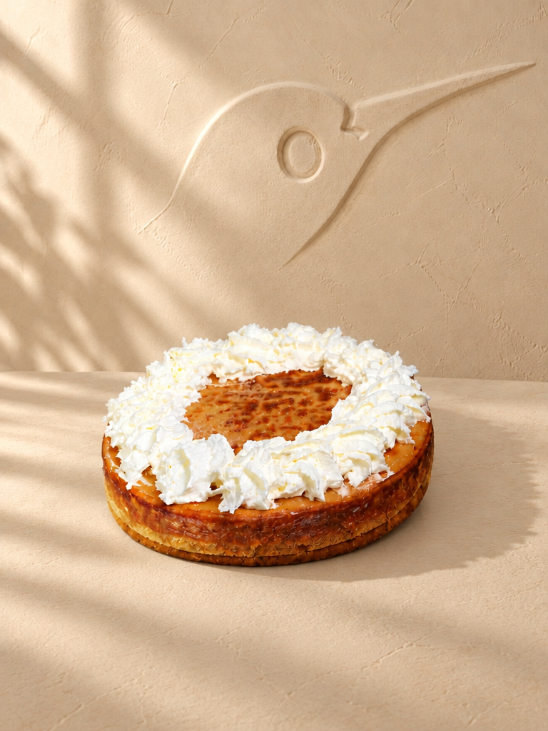 Pumpkin spice cheesecake de calabaza asada y especias otoñales de Colibrí Bakery en Barcelona